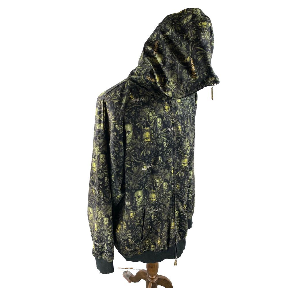 Crooked Ink Hidden Paper Bape-Like Full Zip Hooded Sweatshirt‎ Jacket AOP 4XL